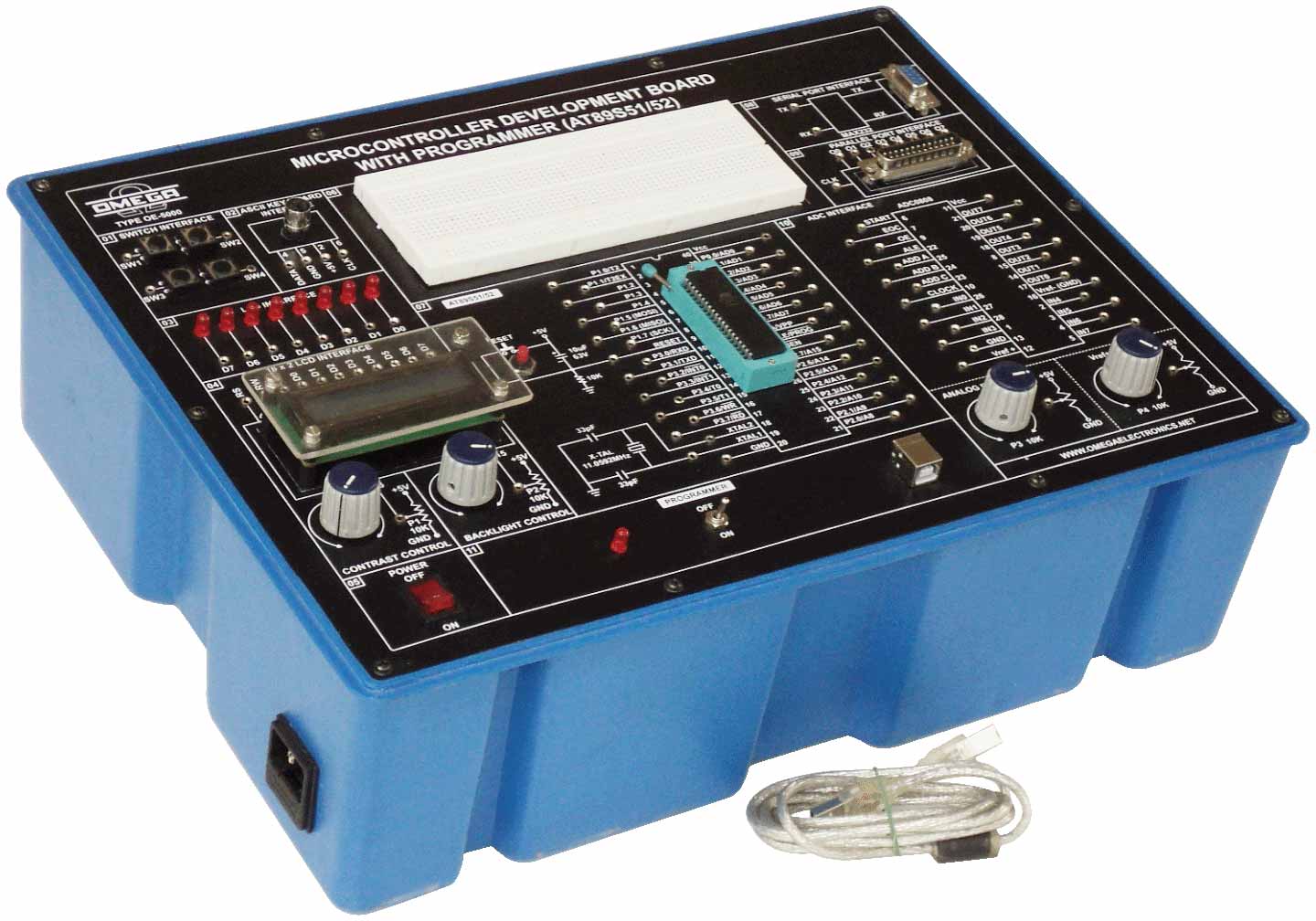 Microcontroller Development Board with Programmer (AY89S51/52)