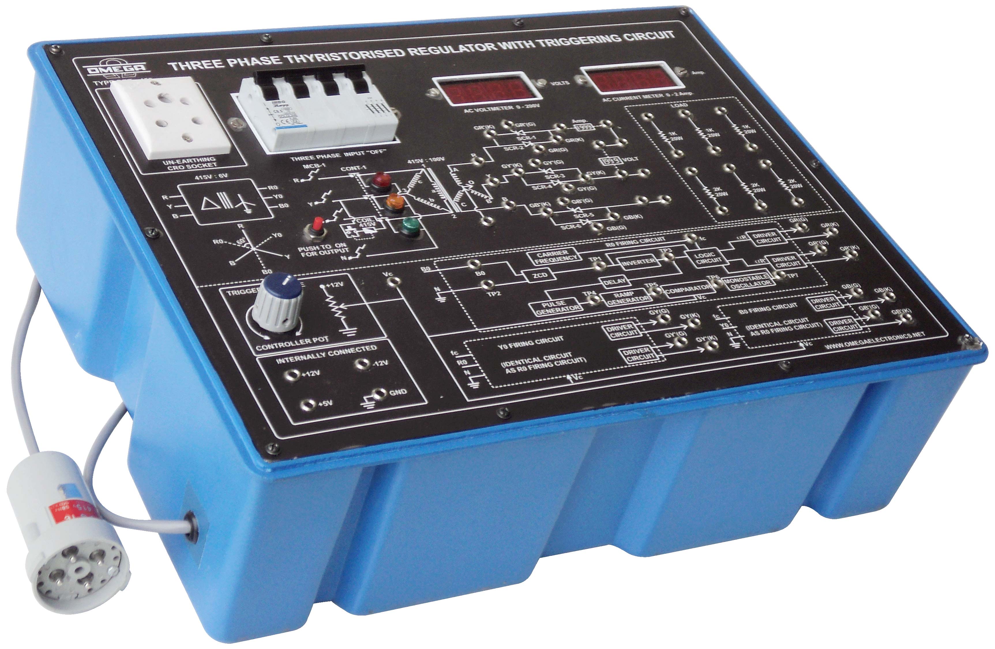 Three Phase Thyristorized AC Regulator with Triggering Circuit