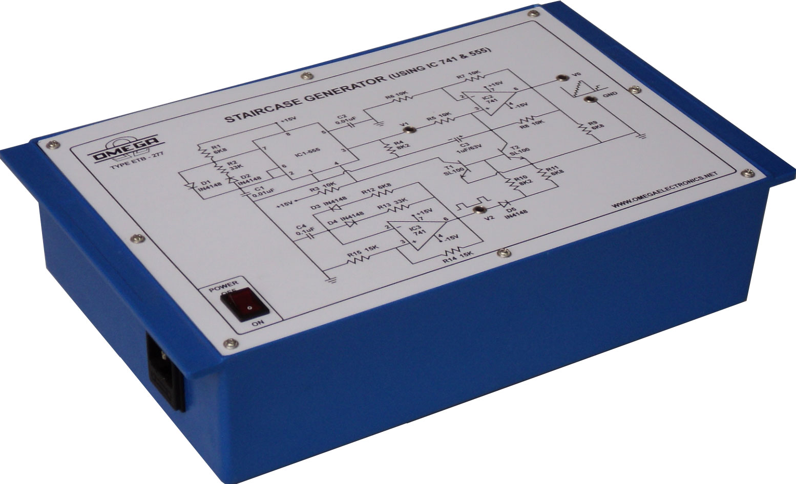 Staircase generator  (using ic 555 and opamp-741)