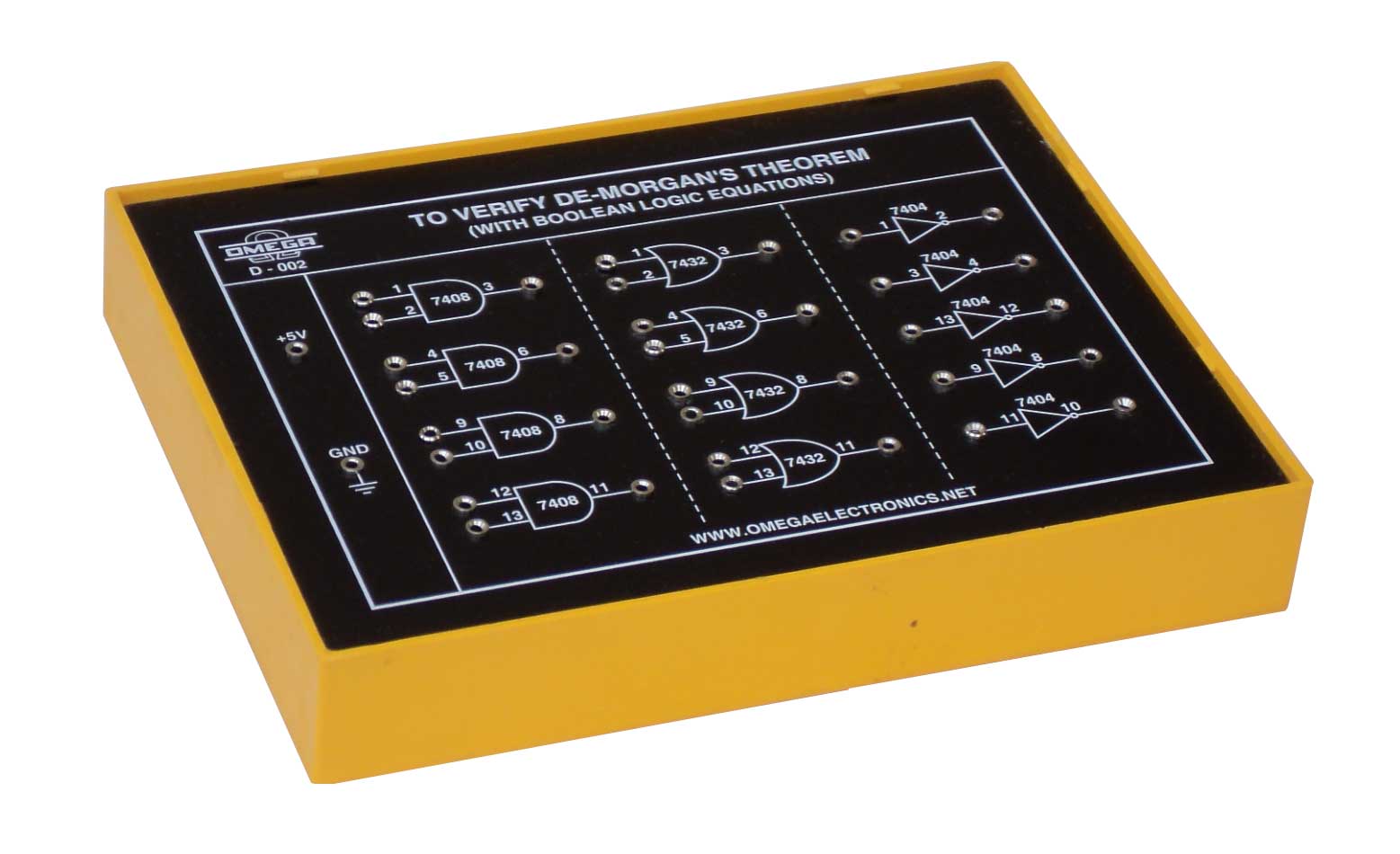 To Verify De-Morgan's Theorem With Boolean Logic Equations