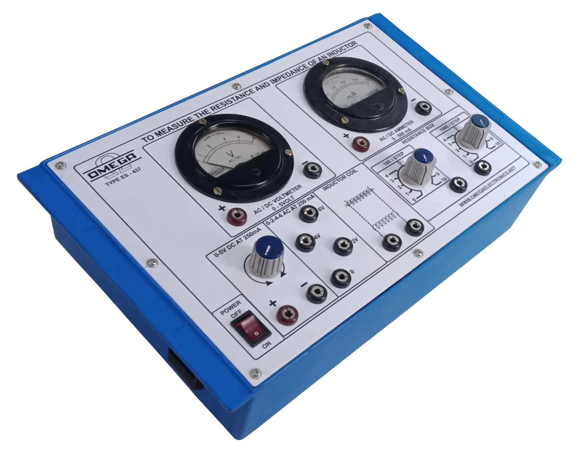 TO MEASURE THE RESISTANCE AND IMPEDANCE OF AN INDUCTOR  WITH OR WITHOUT IRON CORE