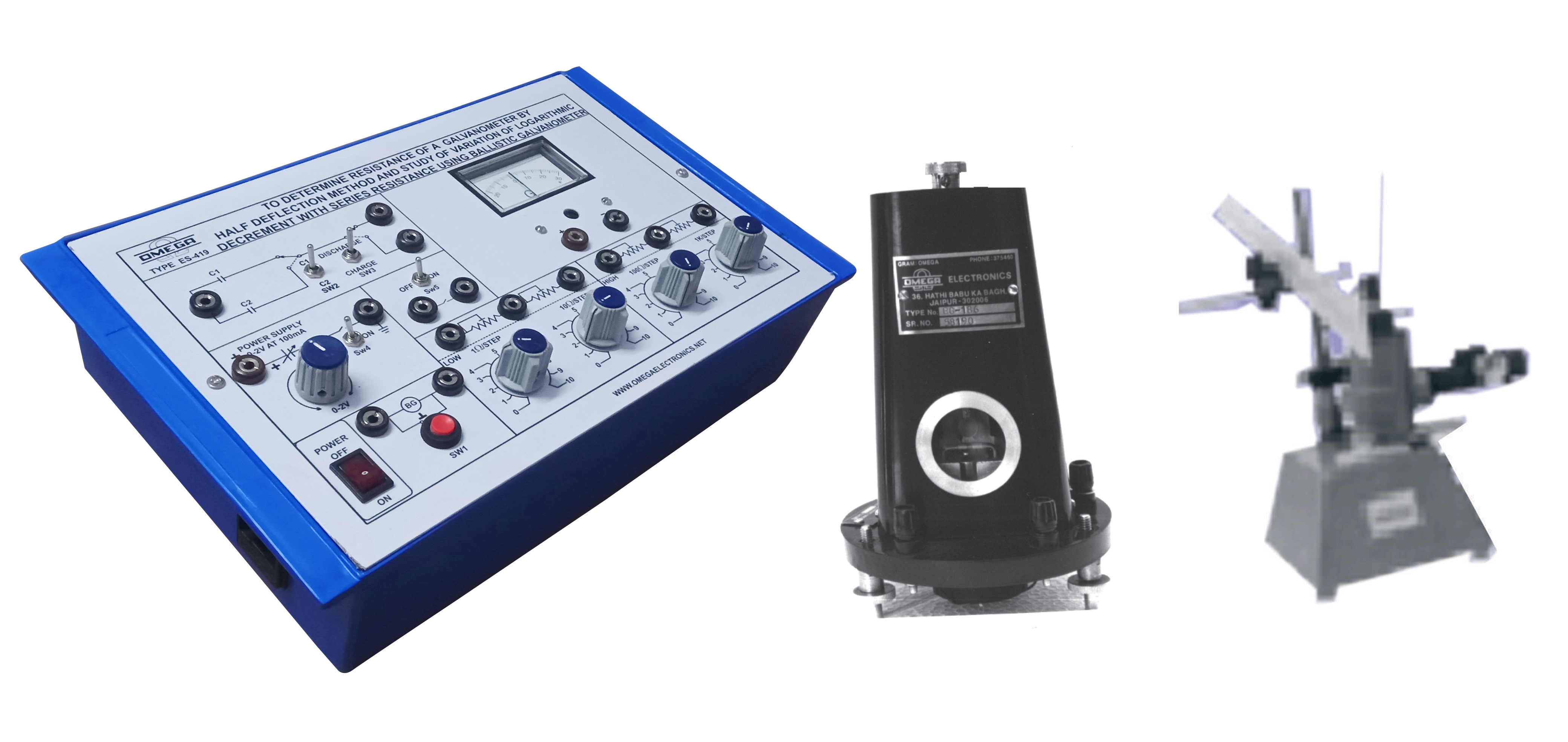 TO DETERMINE RESISTANCE OF A GALVANOMETER BY HALF  DEFLECTION METHOD AND STUDY OF VARIATION OF LOGARITHMIC DECREMENT WITH SERIES RESISTANCE USING BALLISTIC GALVANOMETER