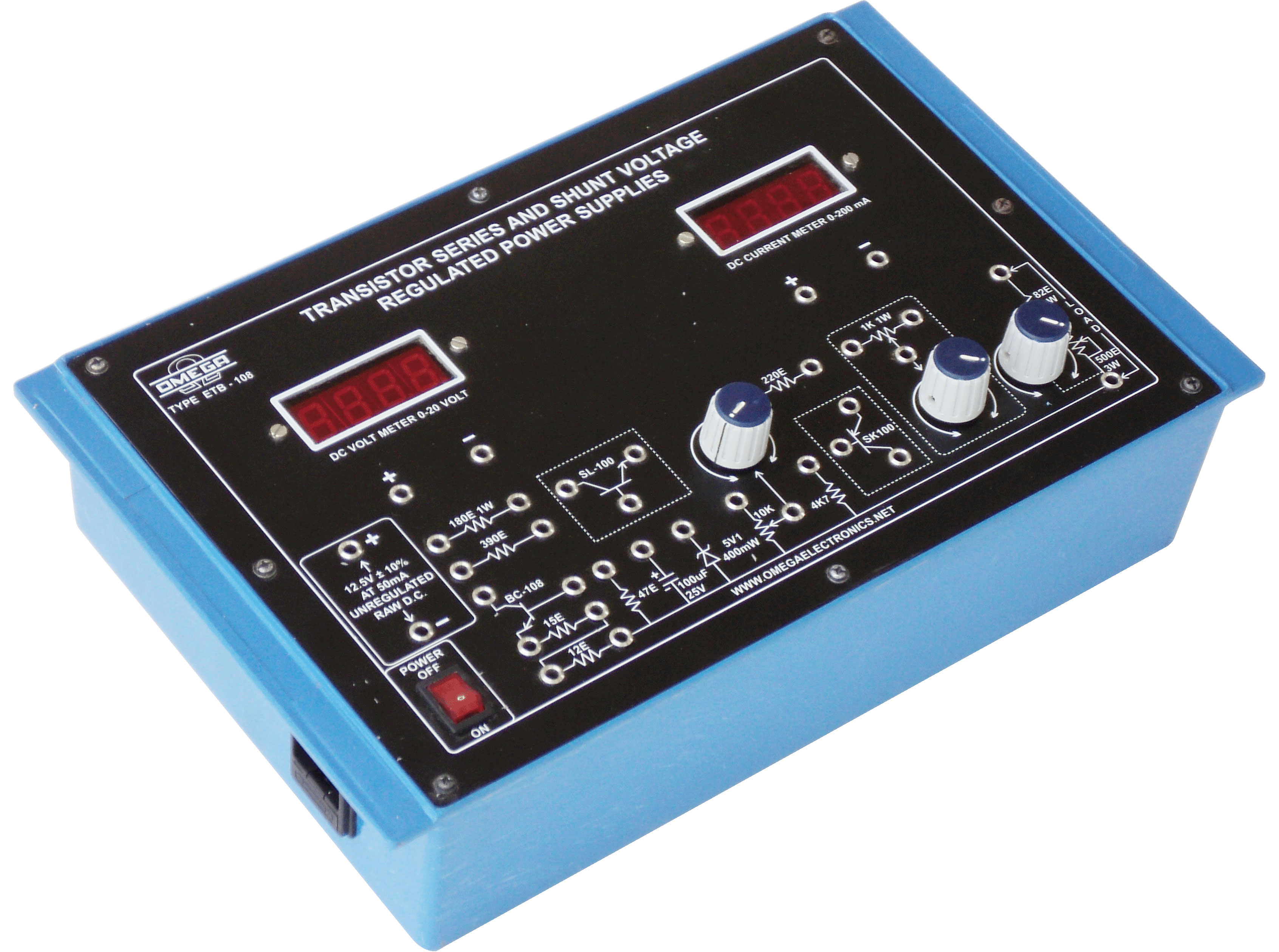 Transistor Series & Shunt Voltage Regulated Power Supplies in 2 meters (C.R.)