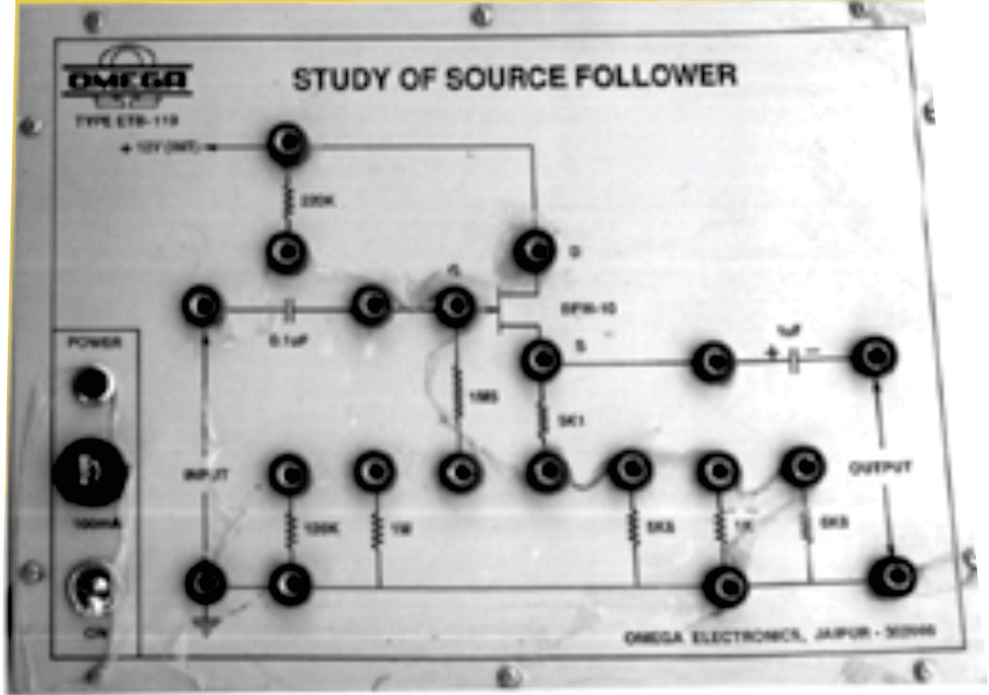 Study of Source Follower  with power supply