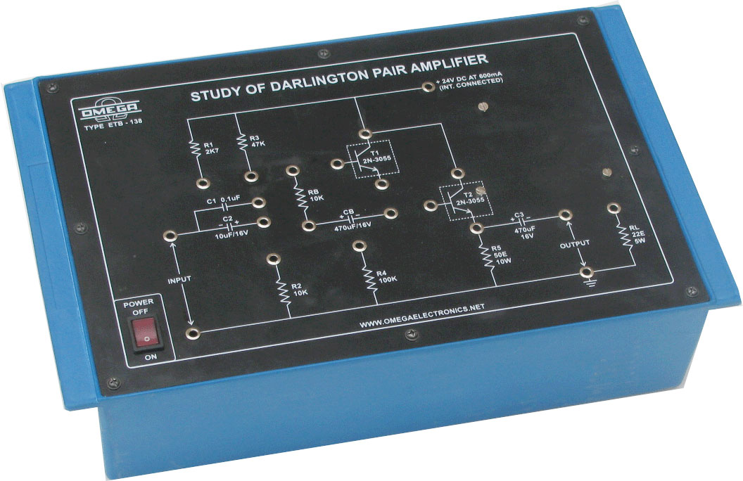 Study of Darlington Pair Amplifier  with power supply