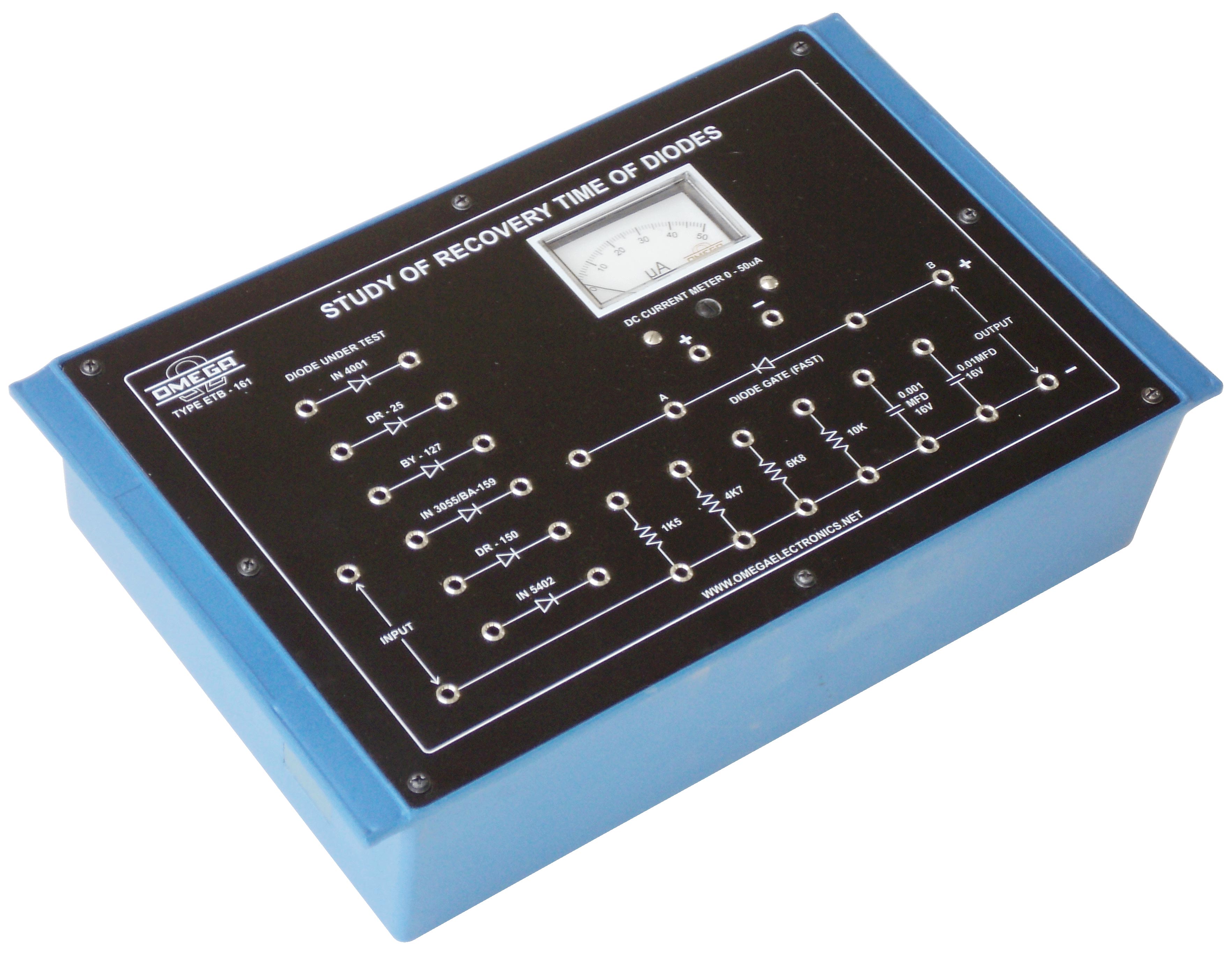 Study of Recovery Time of Diodes  with power supply and 1 meter