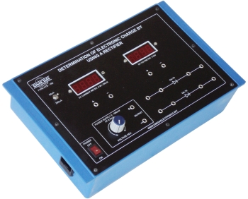 Determination of electronic charge by using a rectifier  with power supply and 2 meters (C.R.)