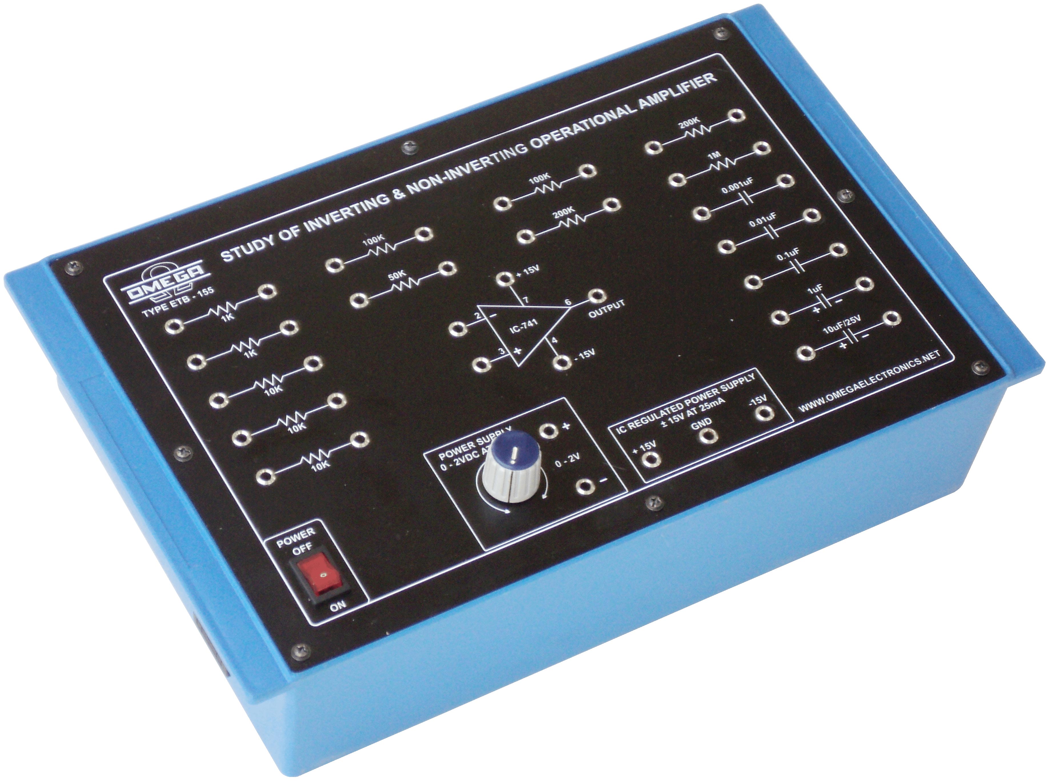 Study of Inverting & Non-inverting Operational Amplifier  with power supply