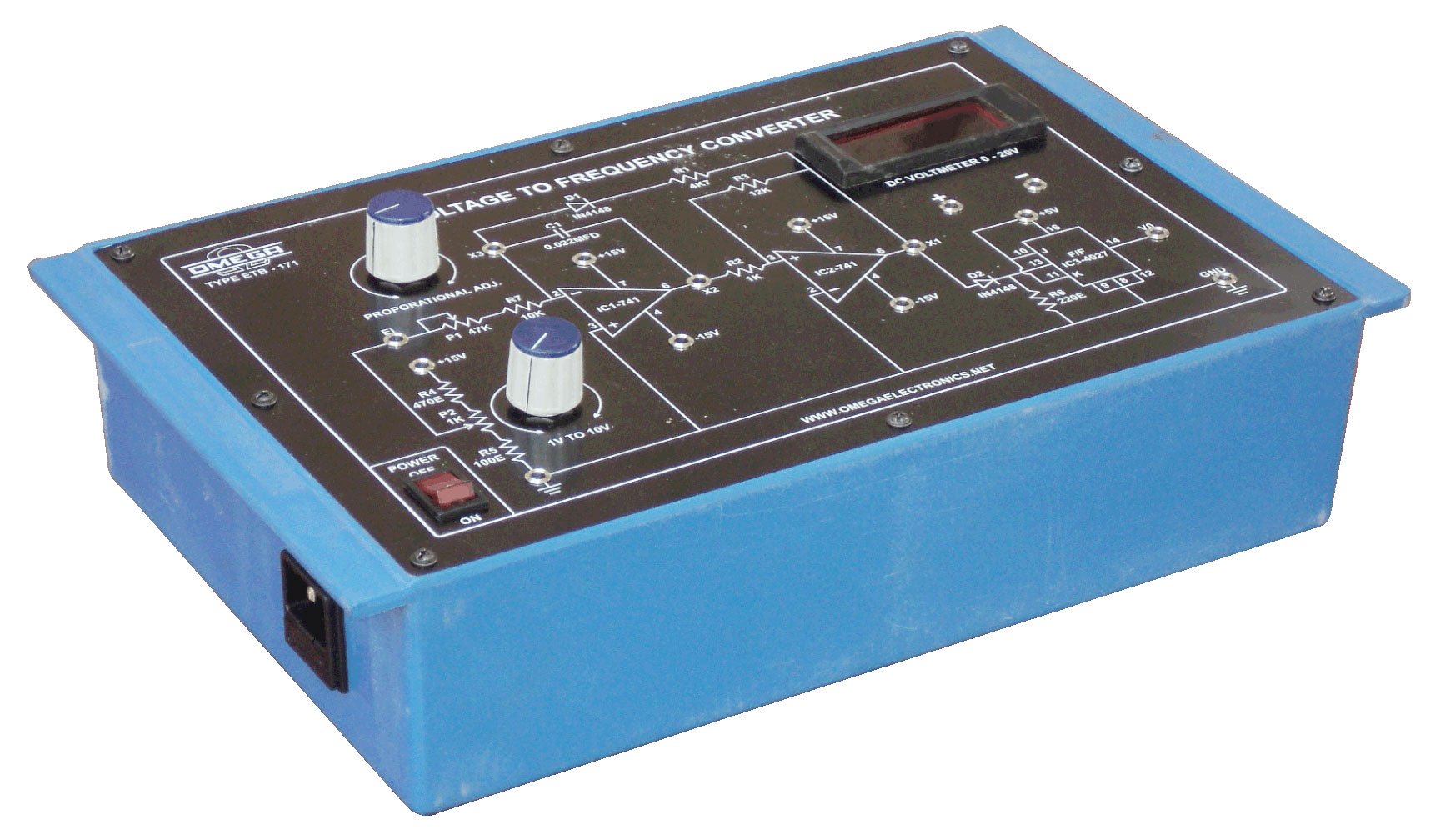 Voltage to Frequency Converter (V tof) with power supply and 1 meter (C.R.)