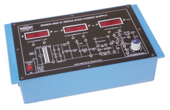 Zener Regulated and IC Regulated Power Supply  with Power Supply and 3 digital meters (C.R.)