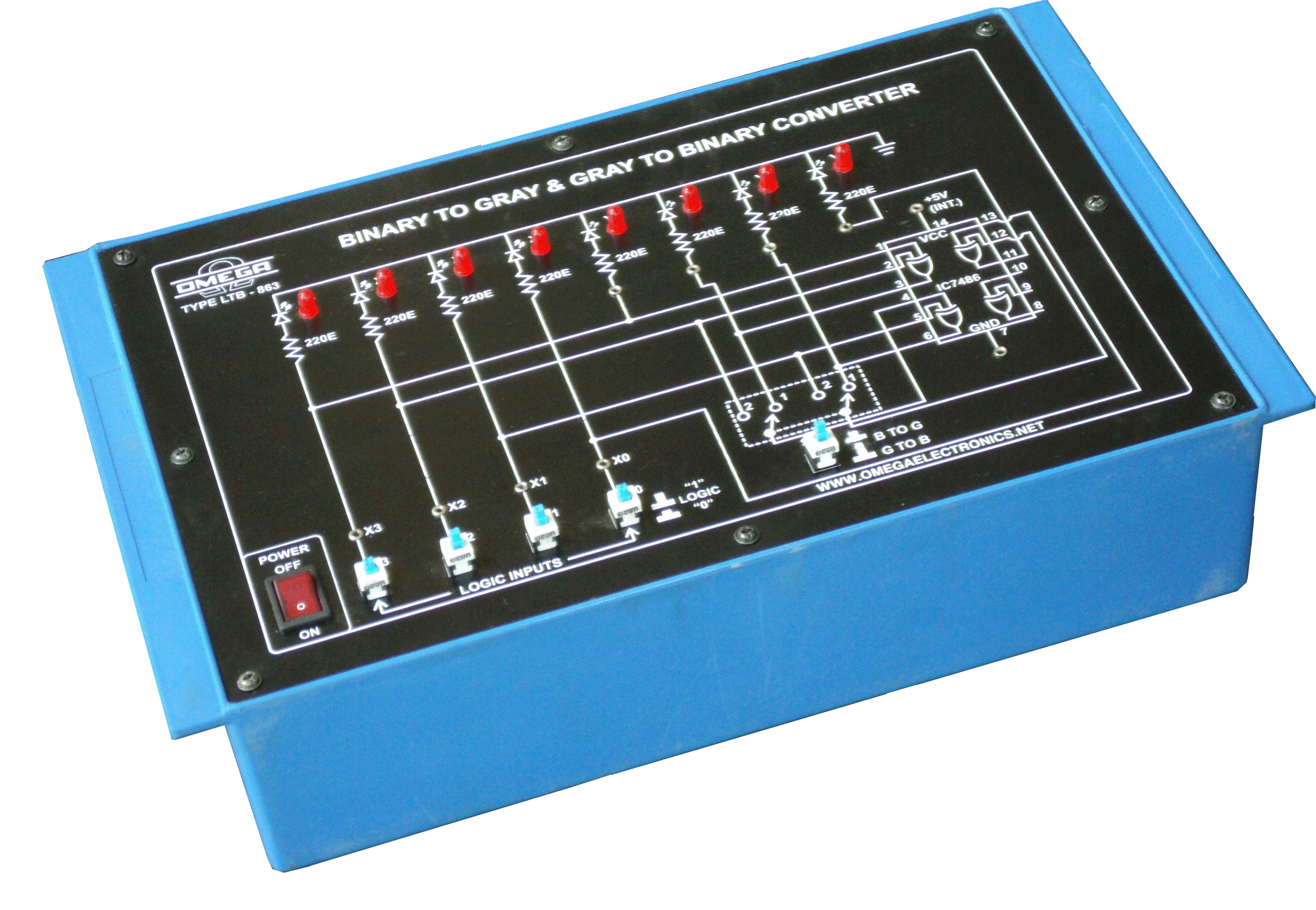 Binary to Gray and Gray to Binary Converter with Power Supply (C.R.)