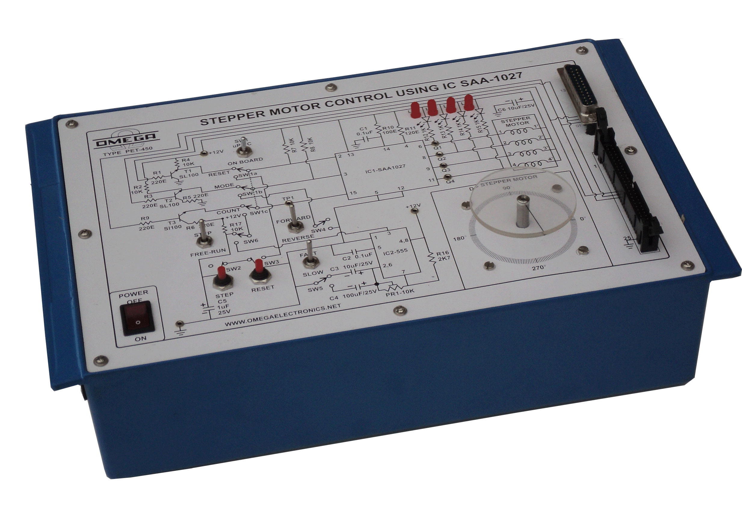 Stepper Motor controller using IC SAA-1027